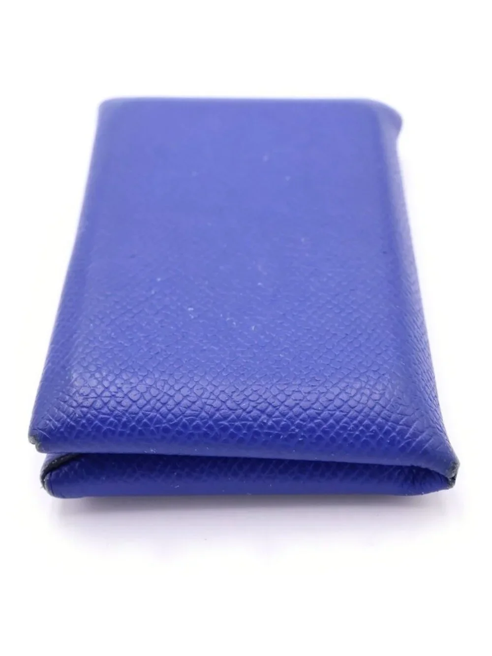 Hermes Calvi Coin Case Pouch Epsom Blue Electric